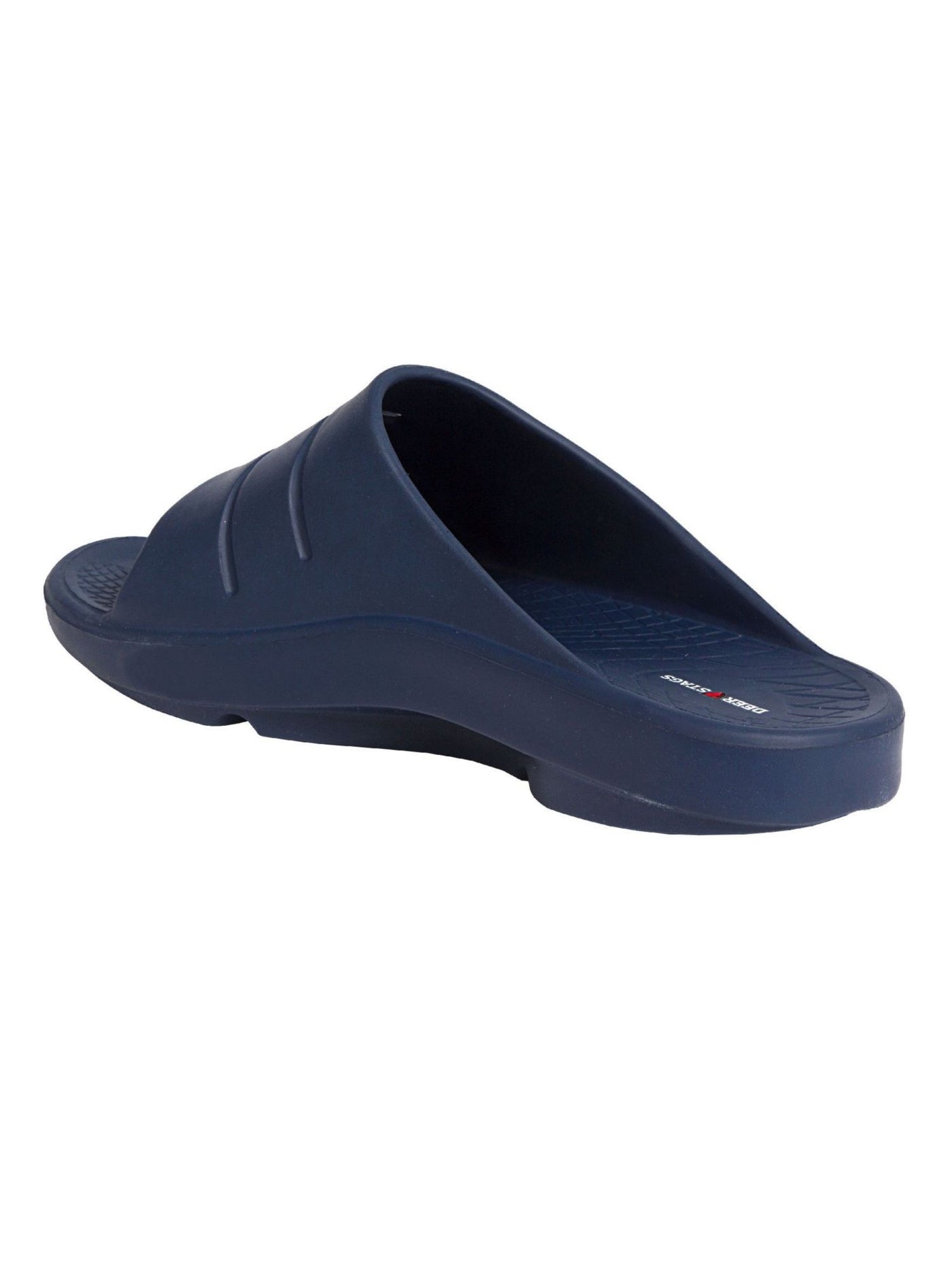 DEER STAGS Mens Navy Molded Footbed Cushioned Ward Round Toe Slip On Slide Sandals Shoes 11 M
