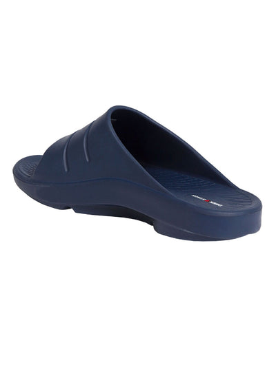 DEER STAGS Mens Navy Molded Footbed Cushioned Ward Round Toe Slip On Slide Sandals Shoes 11 M