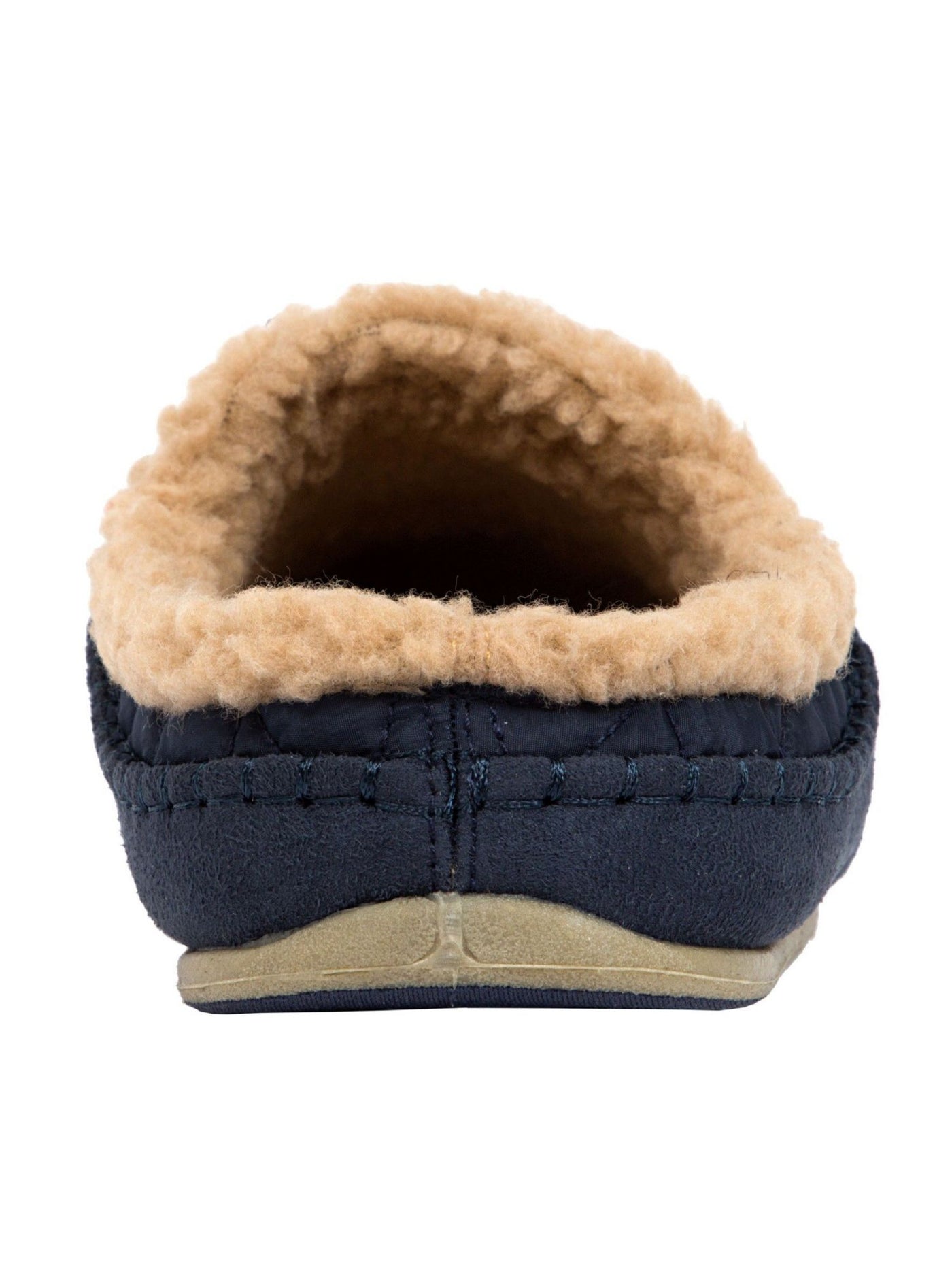 DEER STAGS Mens Navy Quilted Comfort Slipperooz Round Toe Slip On Slippers Shoes 10 M