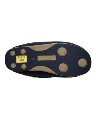 DEER STAGS Mens Navy Quilted Comfort Slipperooz Round Toe Slip On Slippers Shoes M