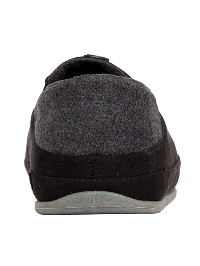 DEER STAGS Mens Black Cushioned Slipperooz Round Toe Slip On Slippers Shoes 9 M