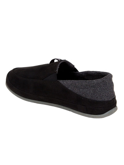 DEER STAGS Mens Black Cushioned Slipperooz Round Toe Slip On Slippers Shoes 8 M