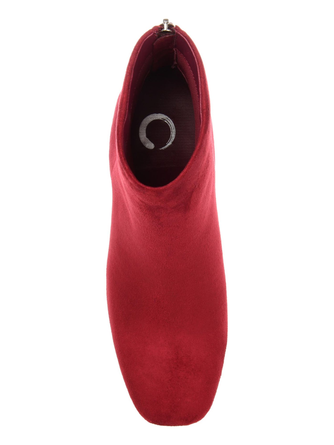 JOURNEE COLLECTION Womens Red Comfort Audrina Square Toe Block Heel Zip-Up Booties 7 M