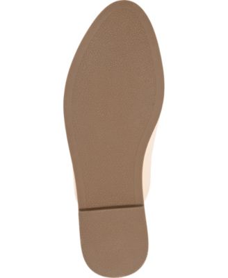 JOURNEE COLLECTION Womens Beige Embossed Woven Hardware At Vamp Padded Rubee Round Toe Slip On Mules M