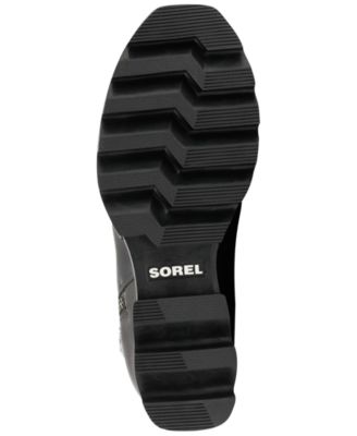 SOREL Womens Black 1" Platform Goring Removable Cushioned Insole Arch Support Lug Sole Water Resistant Wedge Iii Round Toe Zip-Up Booties M