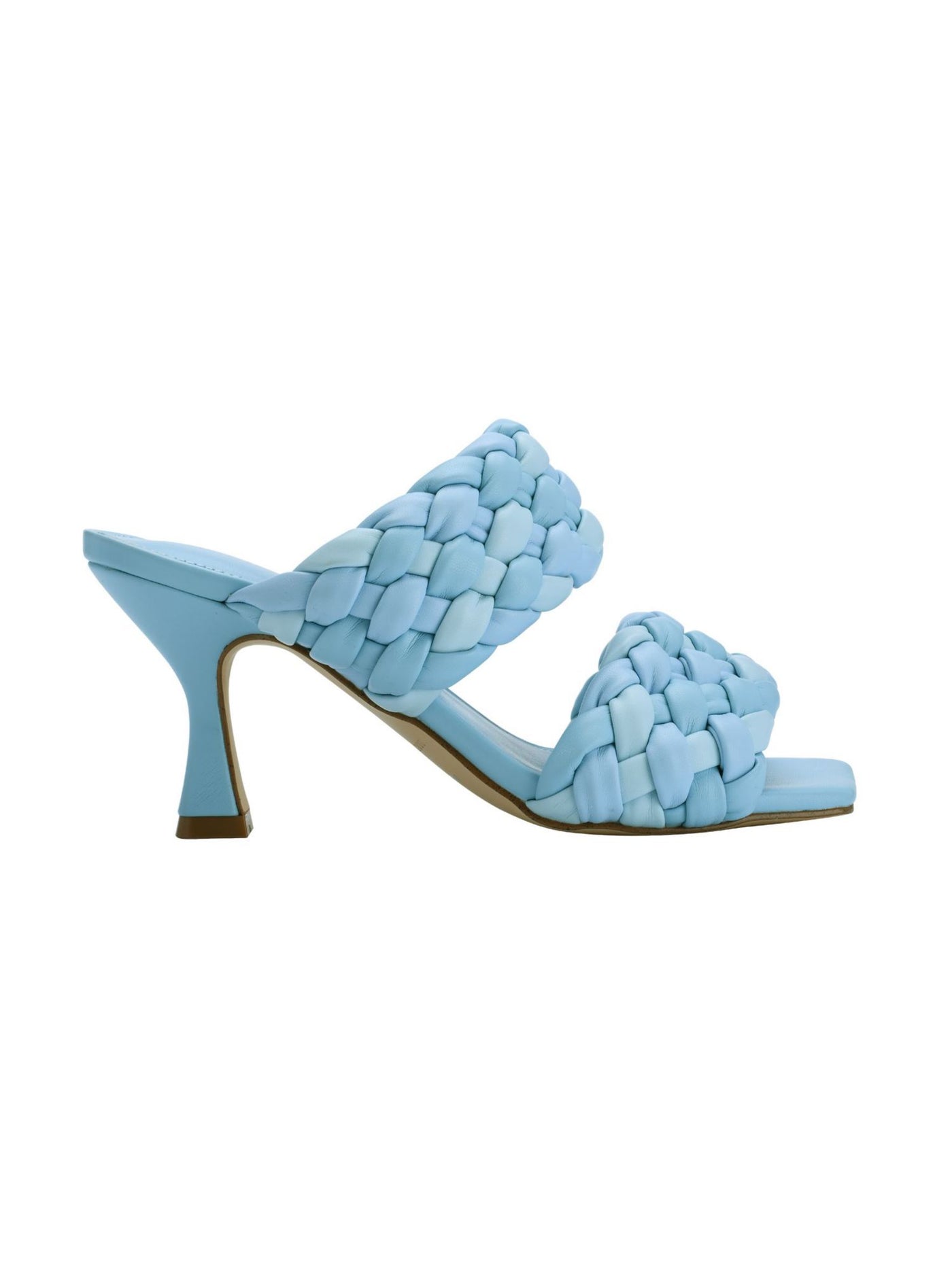 MARC FISHER Womens Light Blue Woven Padded Toree Heeled Sandal 6.5 M