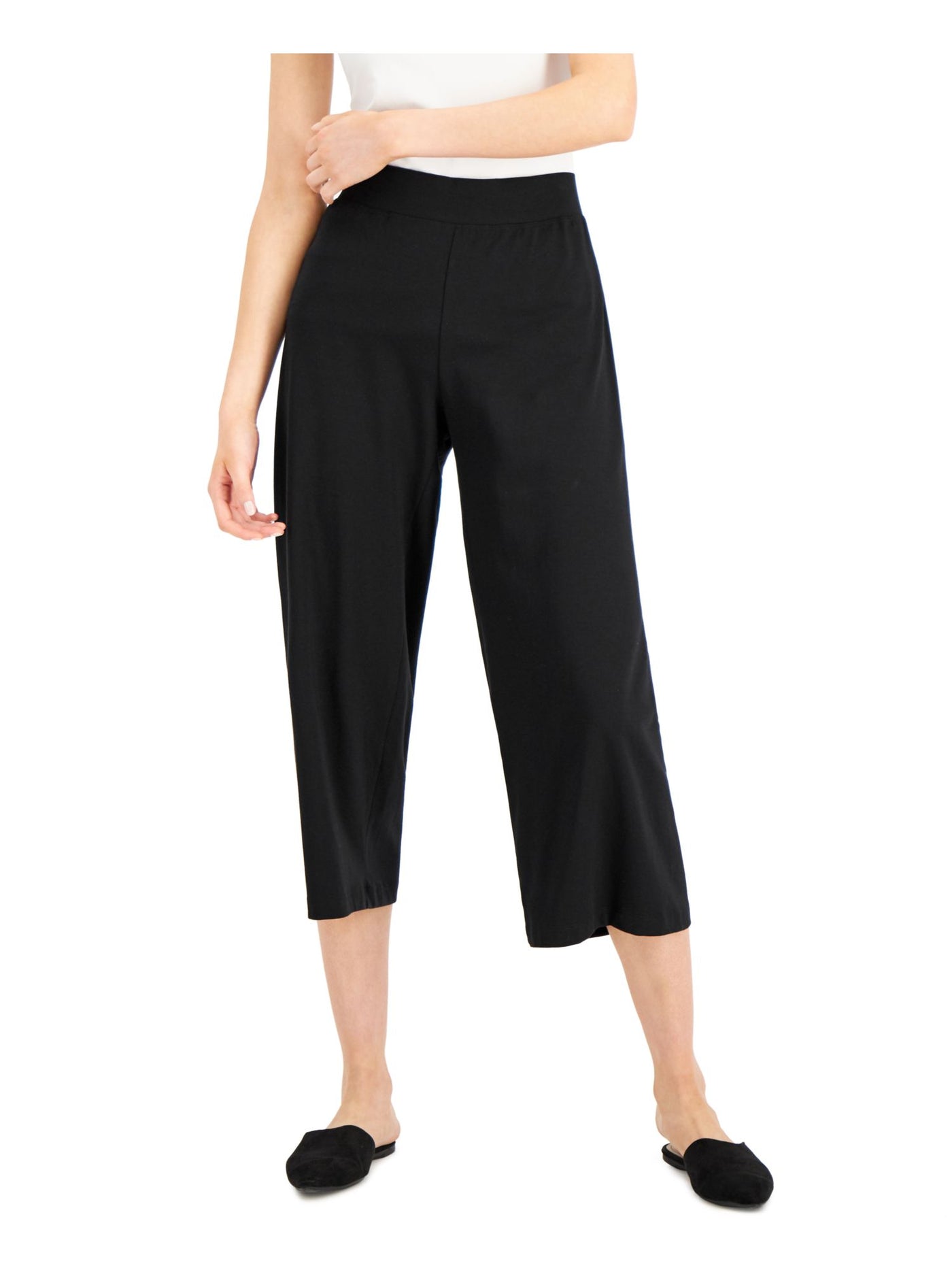 EILEEN FISHER Womens Black Wear To Work Wide Leg Pants XS