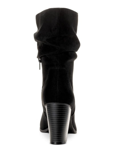 STYLE & COMPANY Womens Black Padded Saraa Round Toe Block Heel Zip-Up Slouch Boot 5.5 M