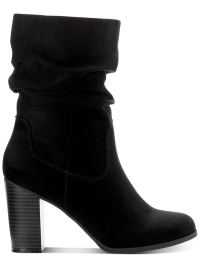 STYLE & COMPANY Womens Black Padded Saraa Round Toe Block Heel Zip-Up Slouch Boot 5.5 M