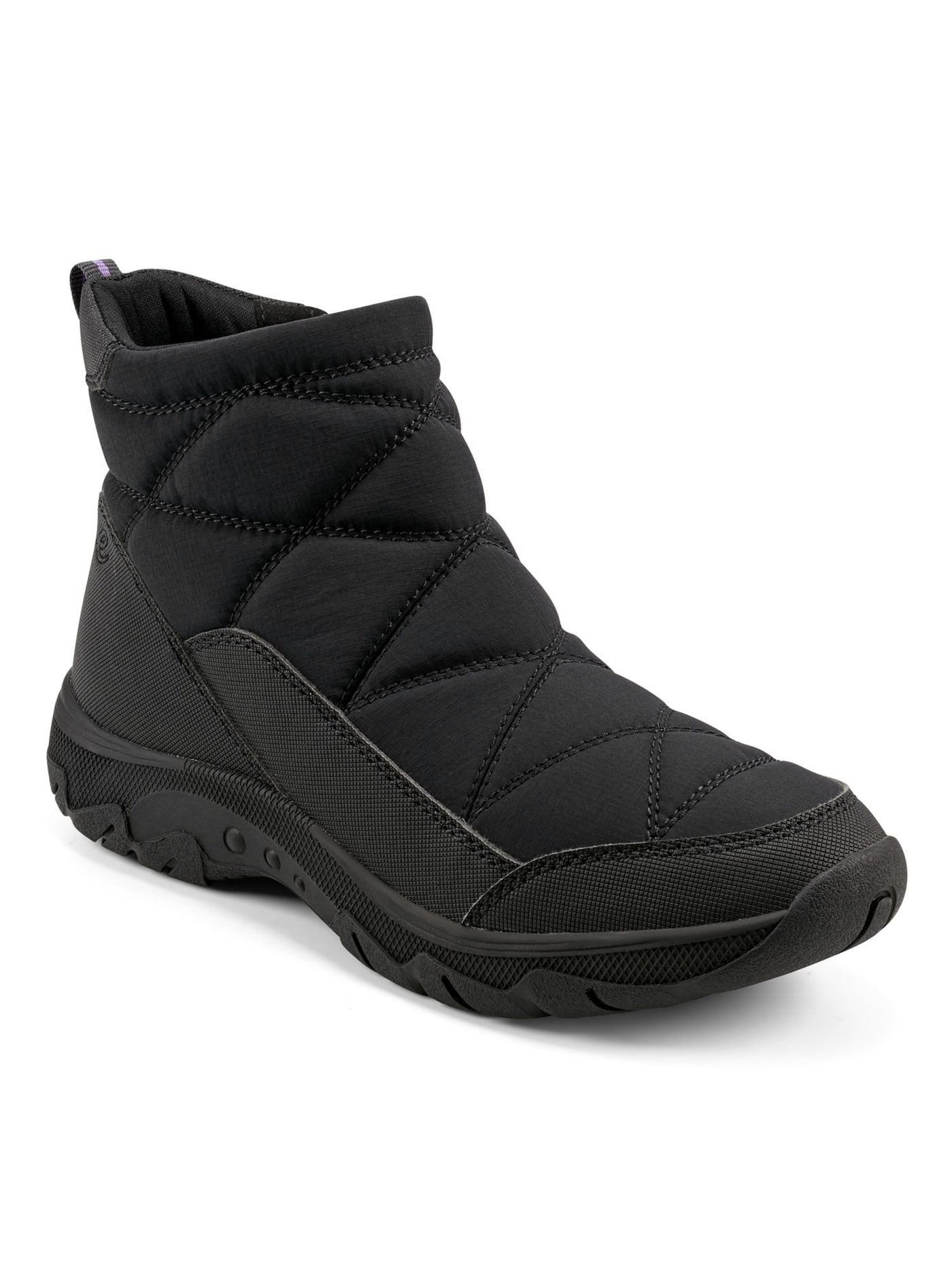 EASY SPIRIT Womens Black Water Resistant Cushioned Tru Round Toe Wedge Zip-Up Winter Boots 9 M