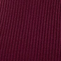 NO COMMENT Womens Purple Ribbed Cut Out Chain Detail Pullover Unlined Long Sleeve Mock Neck Short Party Sweater Dress