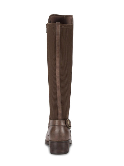 BARETRAPS Womens Brown Buckle Accent Goring Mckayla Round Toe Block Heel Zip-Up Riding Boot 5 M WC