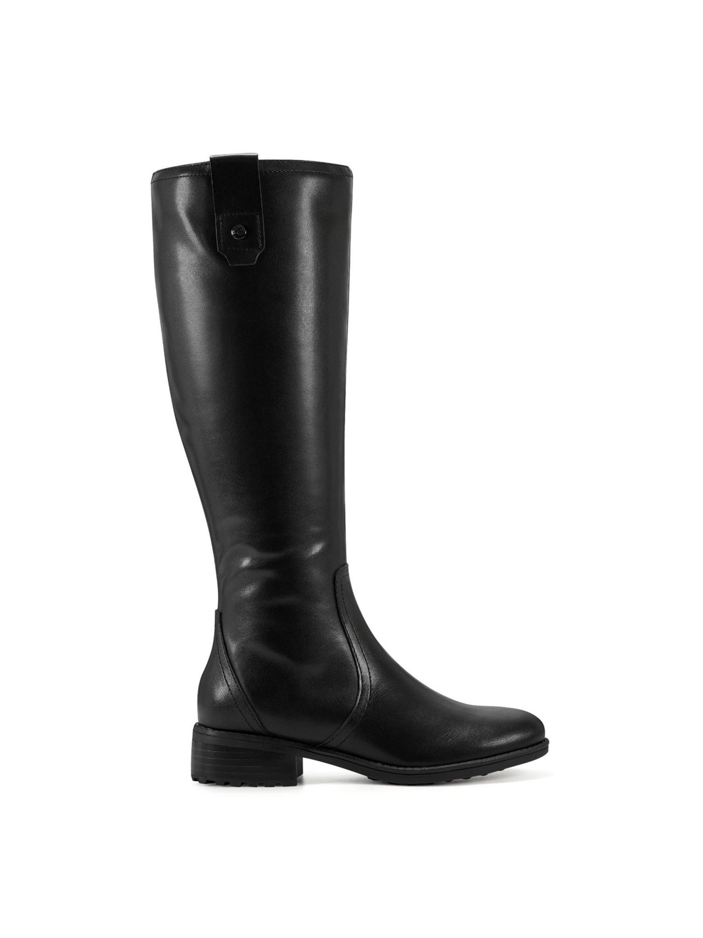 EASY SPIRIT Womens Black Zipper Accent Water Resistant Rhonda Round Toe Block Heel Leather Riding Boot 12 M