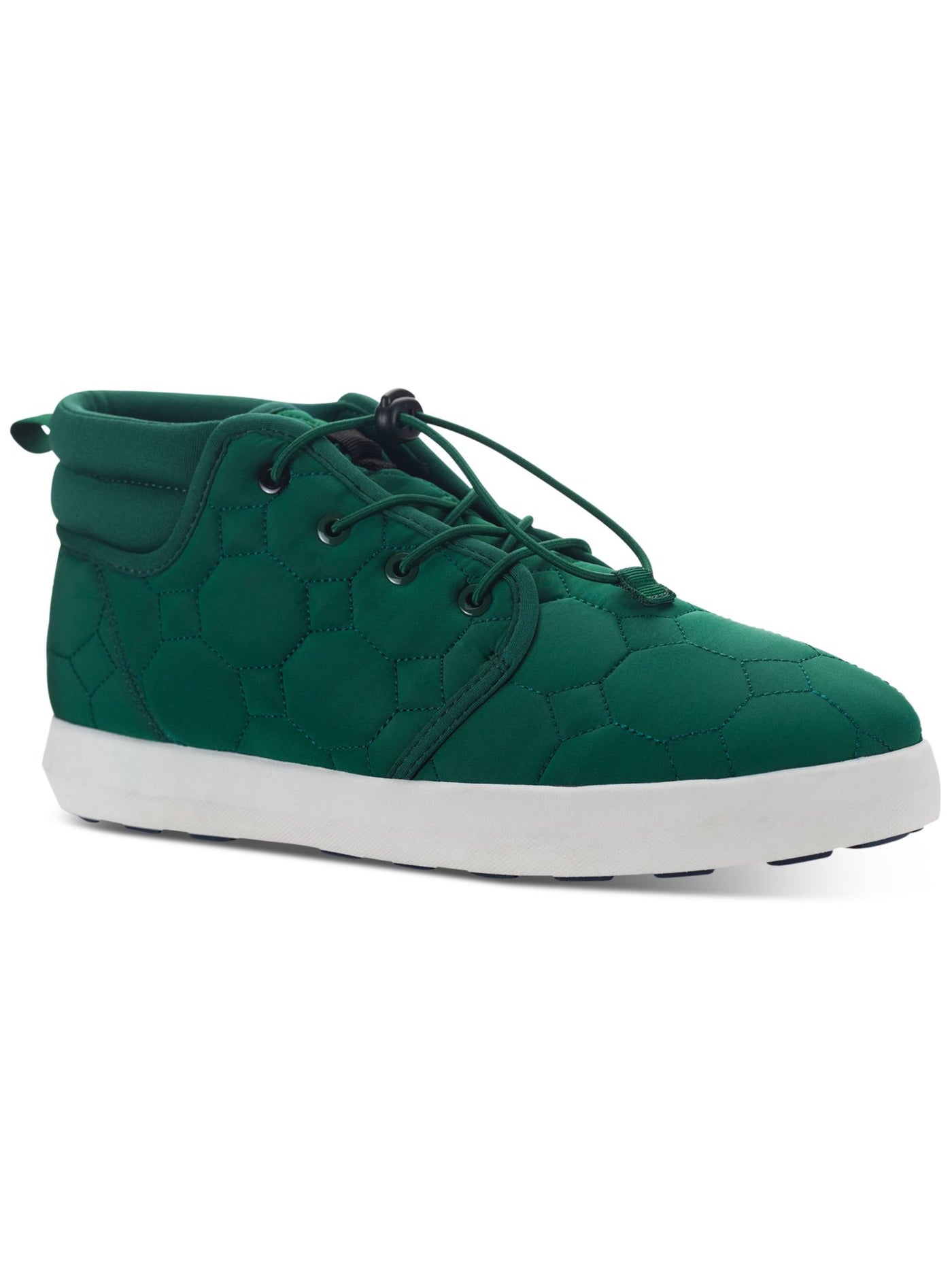 SUN STONE Mens Green Back Pull-Tab Puffer Quilted Cushioned Fin Round Toe Platform Boots Shoes 9 M