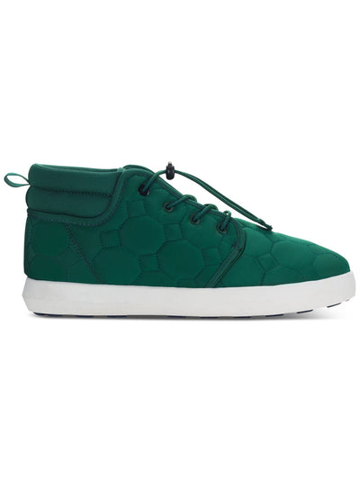 SUN STONE Mens Green Back Pull-Tab Puffer Quilted Cushioned Fin Round Toe Platform Boots Shoes 9 M