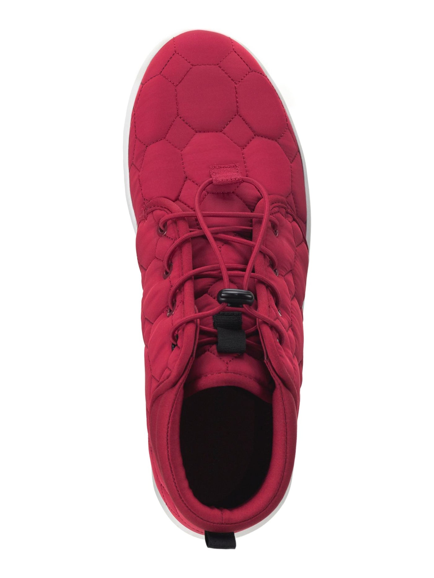 SUN STONE Mens Red Patterened Pull Tab Puffer Quilted Cushioned Fin Round Toe Platform Sneakers Shoes 11 M