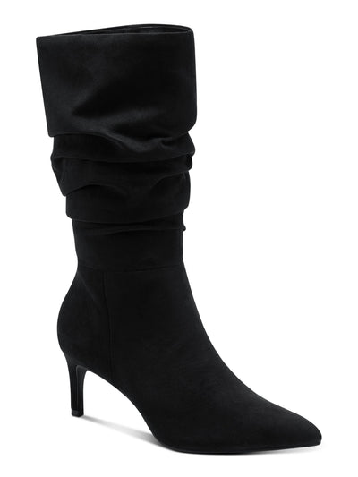 ALFANI Womens Black Padded Lissa Pointed Toe Stiletto Zip-Up Slouch Boot 8 M