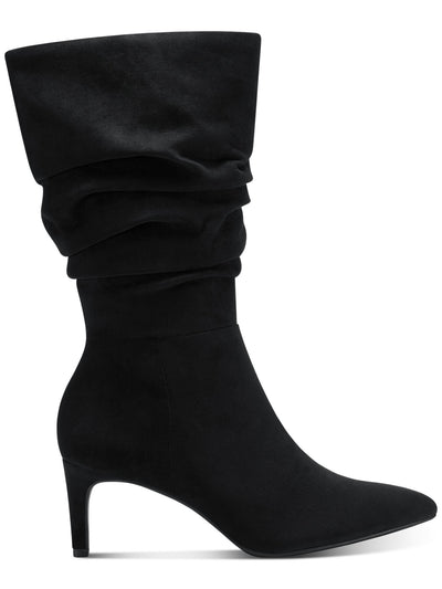 ALFANI Womens Black Padded Lissa Pointed Toe Stiletto Zip-Up Slouch Boot 10 M