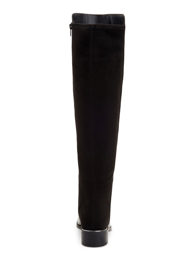 ALFANI Womens Black Goring Ludlowe Round Toe Block Heel Zip-Up Riding Boot 6.5 M