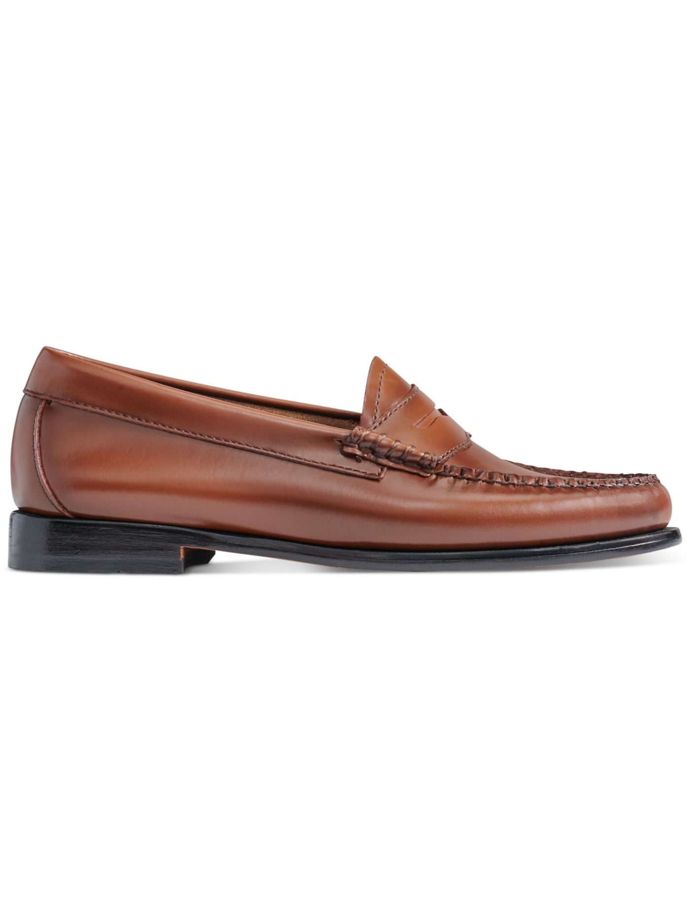 G.H. BASS Mens Brown Penny Strap Moc-Toe Padded Whitney Round Toe Slip On Leather Dress Loafers Shoes 11 M