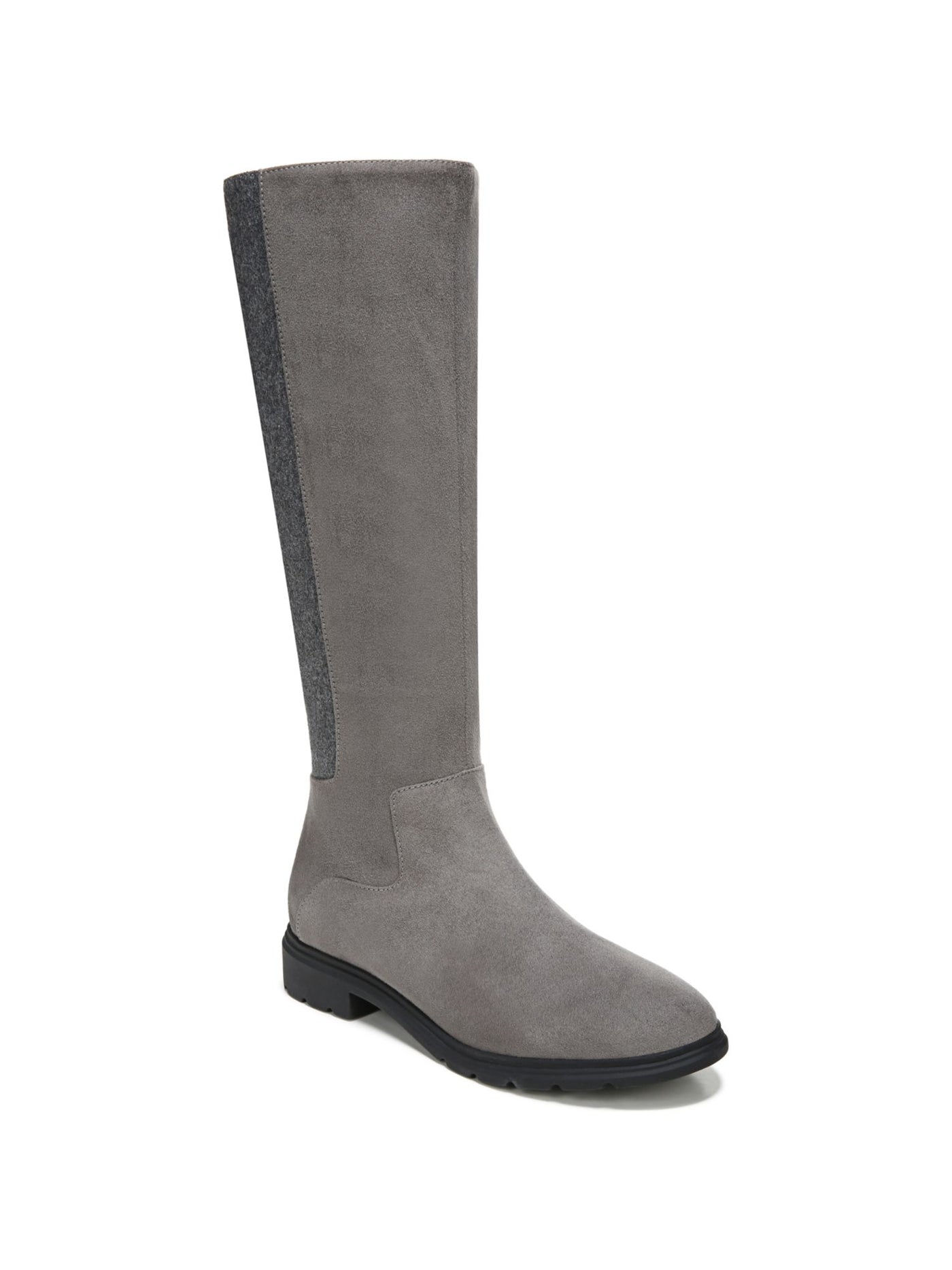 DR SCHOLLS Womens Gray Goring Cushioned New Start Round Toe Block Heel Zip-Up Riding Boot 9 M WC