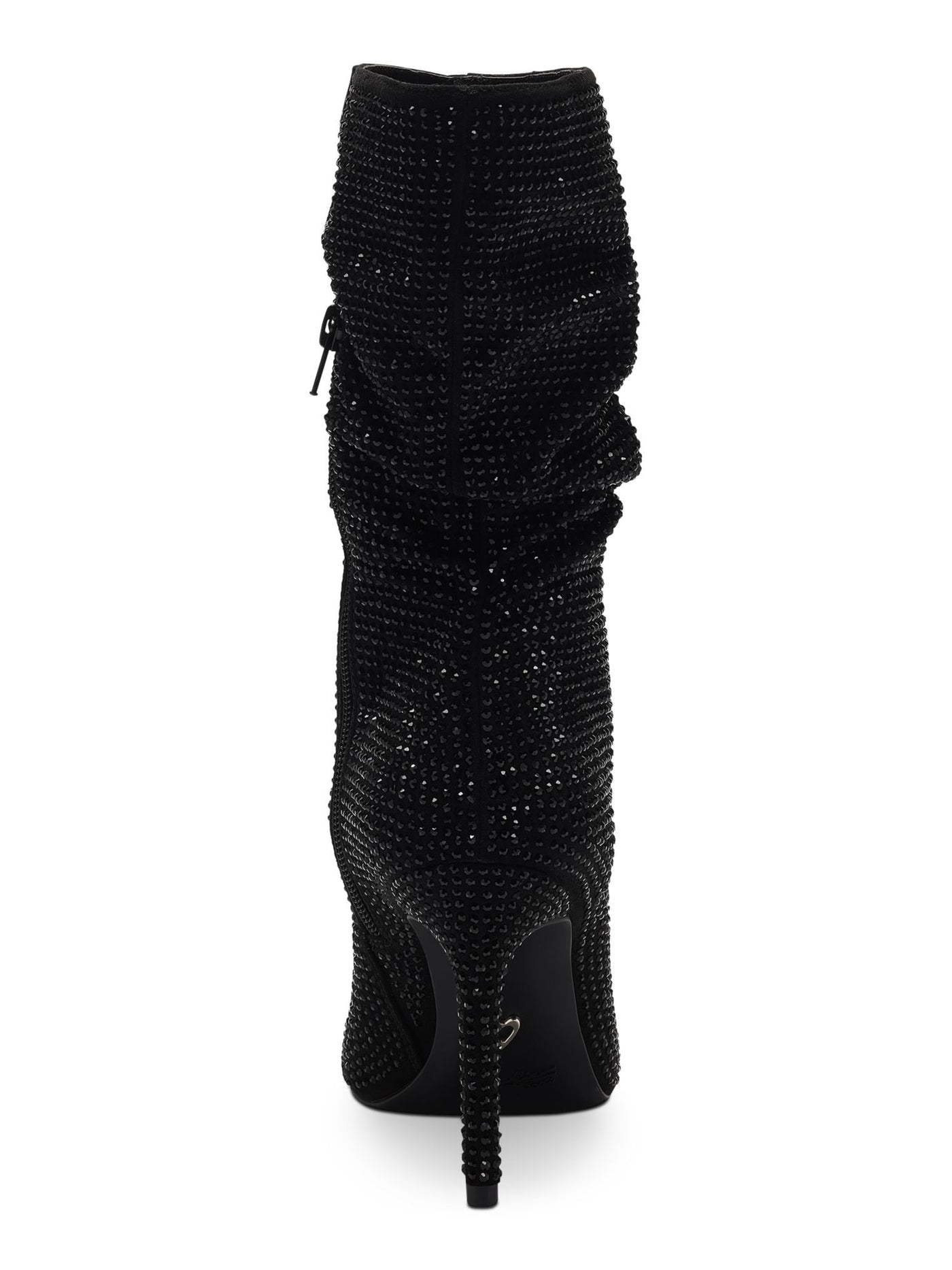 THALIA SODI Womens Black Rhinestone Cushioned Raquell Pointed Toe Stiletto Dress Slouch Boot 9 M