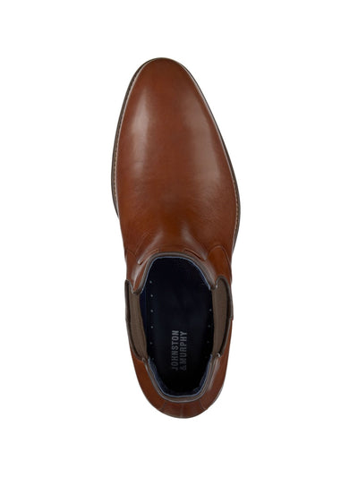 JOHNSTON & MURPHY Mens Brown Removable Insole Comfort Stockton Round Toe Block Heel Chelsea 9 M