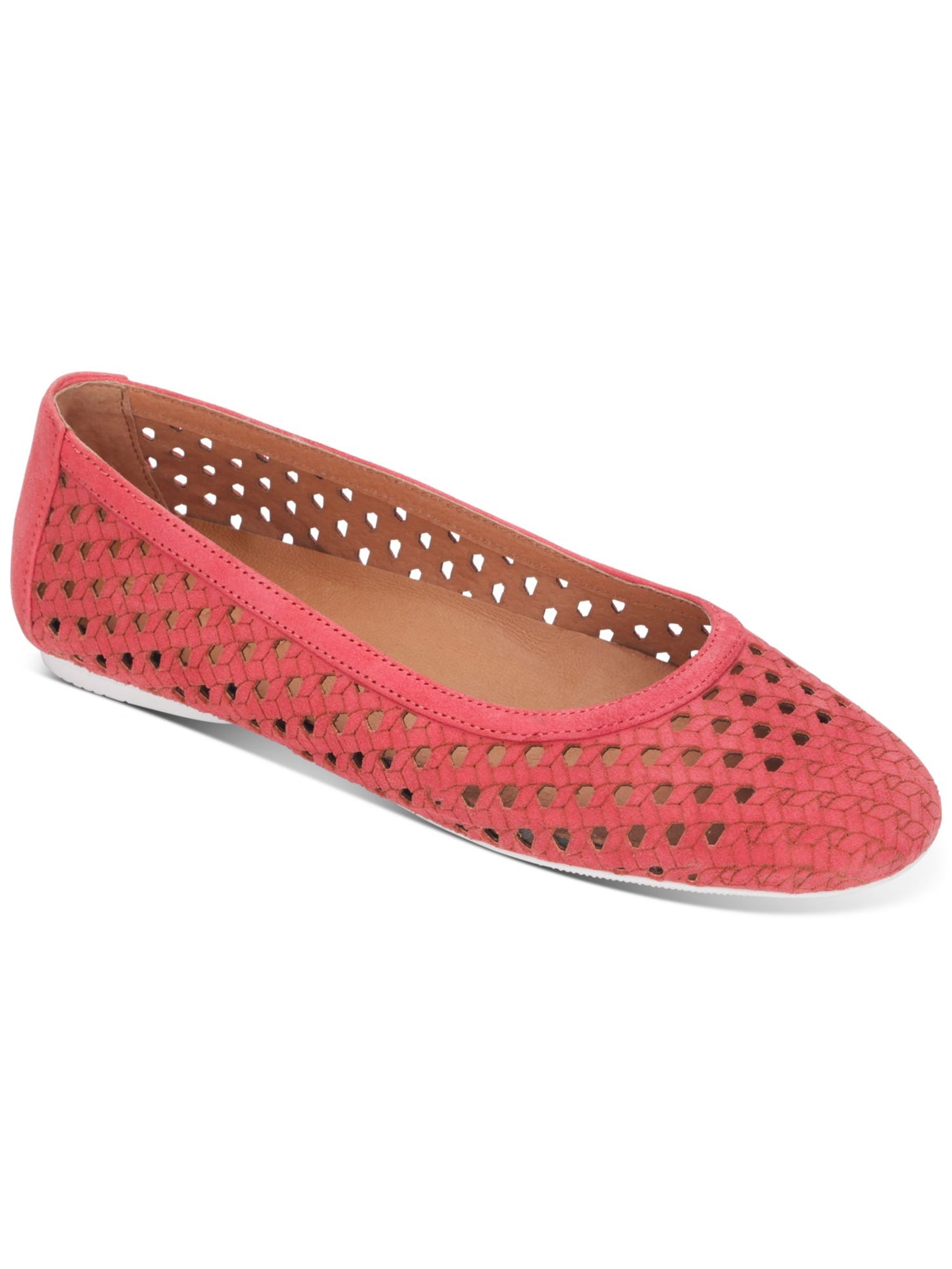 GENTLE SOULS KENNETH COLE Womens Coral Woven Cushioned Eugene Round Toe Slip On Leather Flats Shoes 9.5 M