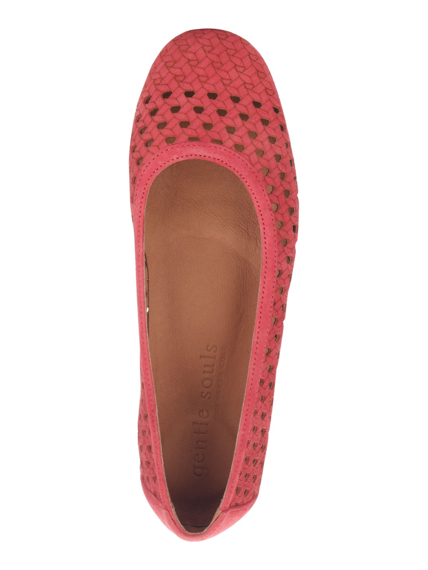 GENTLE SOULS KENNETH COLE Womens Coral Woven Cushioned Eugene Round Toe Slip On Leather Flats Shoes 8.5 M