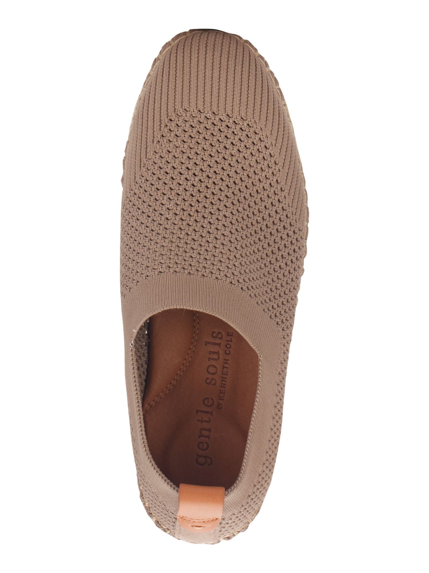 GENTLE SOULS KENNETH COLE Womens Beige Mixed Knit Heel Pull-Tab Cushioned Lizzy Round Toe Wedge Slip On Espadrille Shoes 8.5 M