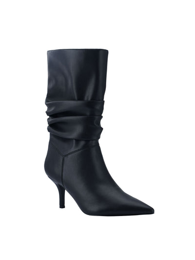 MARC FISHER Womens Black Padded Manya Pointed Toe Kitten Heel Dress Slouch Boot 6.5 M
