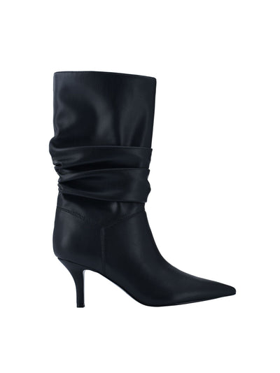 MARC FISHER Womens Black Padded Manya Pointed Toe Kitten Heel Dress Slouch Boot 6.5 M