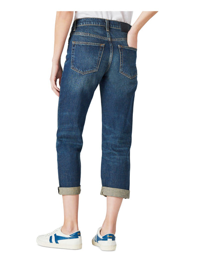 LUCKY BRAND Womens Zippered Mom Style Cuffed Jeans