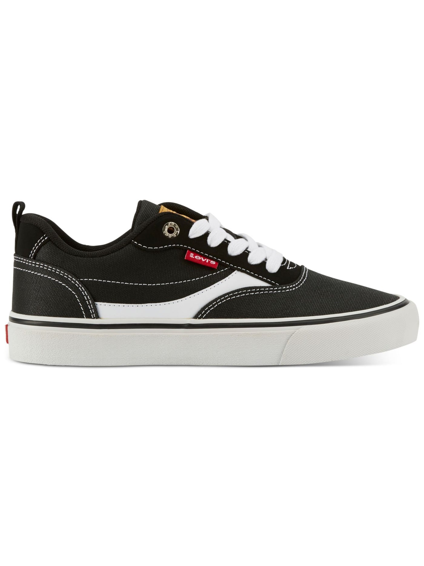 LEVIS Womens Black Color Block Sporty Skate Cushioned Naya Round Toe Lace-Up Sneakers Shoes 7.5