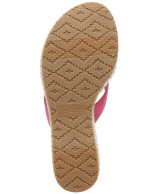 ZODIAC Womens Pink 1" Platform Padded Rio Thong Sandals Shoes M