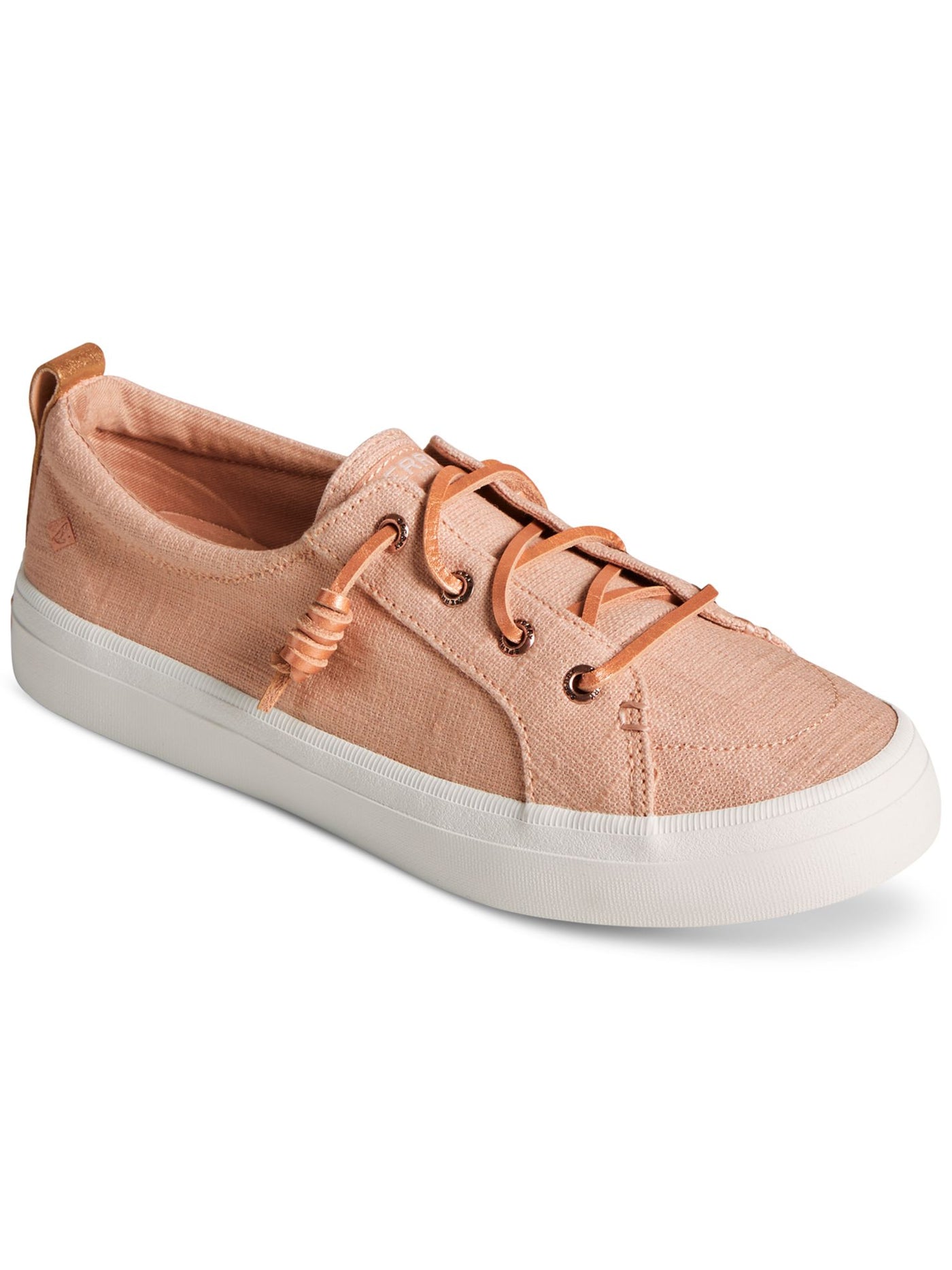 SPERRY Womens Pink Heel Pull-Tab Loto At Tongue And Heel Padded Crest Vibe Round Toe Lace-Up Sneakers Shoes 9.5 M