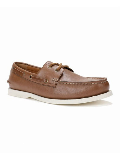 CLUBROOM Mens Brown Comfort Elliot Round Toe Lace-Up Boat Shoes 8.5 M