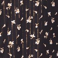 MICHAEL KORS Womens Smocked Tie Curved Hem Floral 3/4 Sleeve Off Shoulder Top