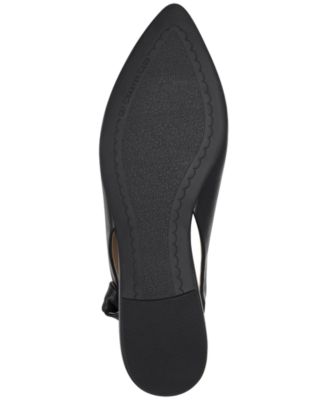 CHARTER CLUB Womens Black Knotted Goring Padded Karaa Pointed Toe Slip On Slingback M