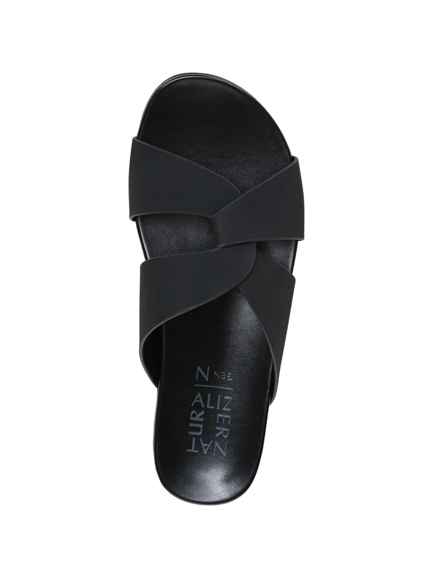 NATURALIZER Womens Black Interwoven Flexible Non-Slip Comfort Lightweight Gen N-flight Round Toe Slip On Slide Sandals Shoes 7 M