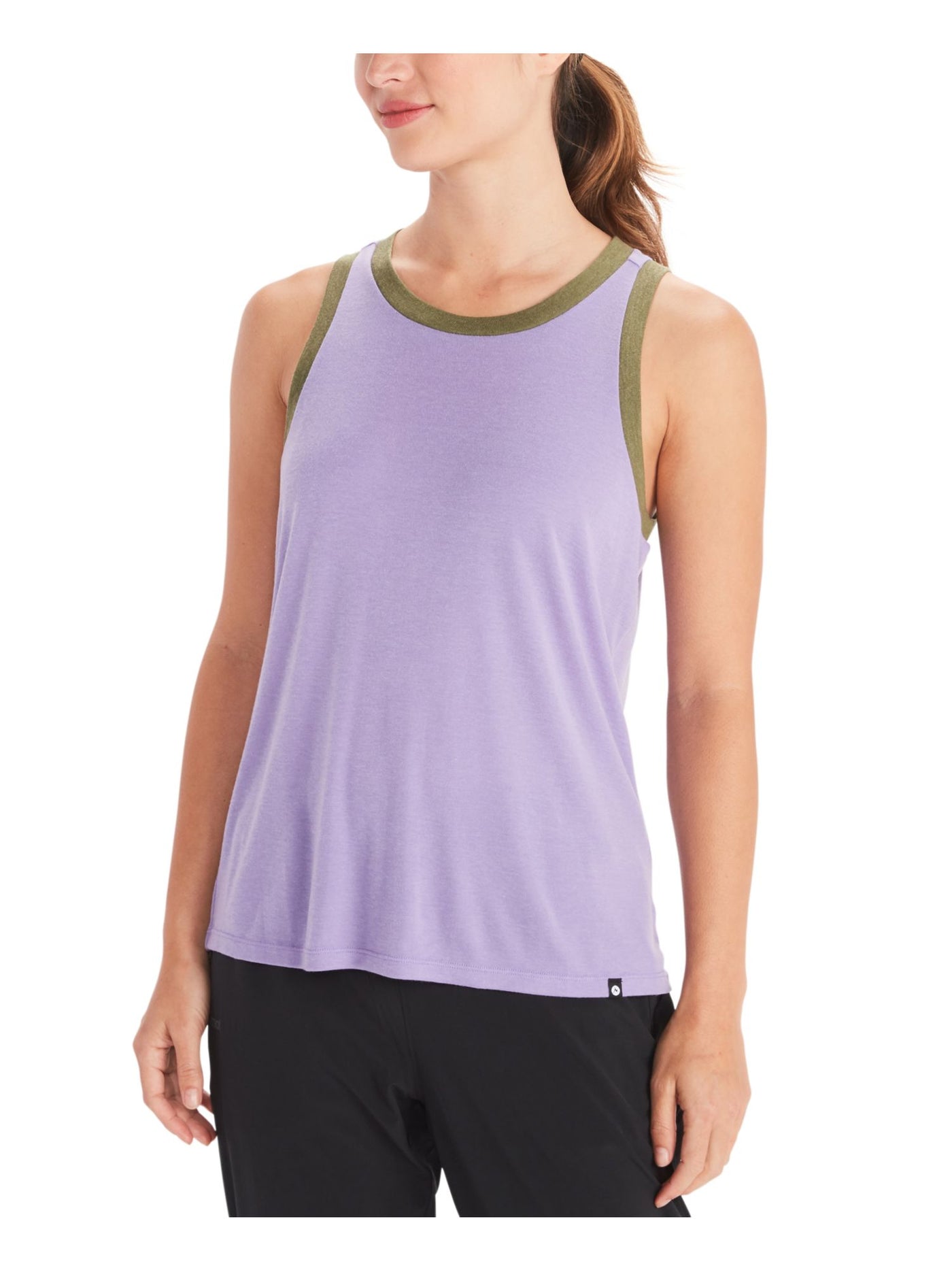 MARMOT Womens Purple Color Block Sleeveless Scoop Neck Tank Top XS