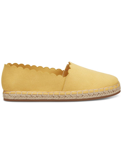 CHARTER CLUB Womens Yellow Padded Scalloped Goring Joliee Round Toe Slip On Espadrille Shoes 9.5 M