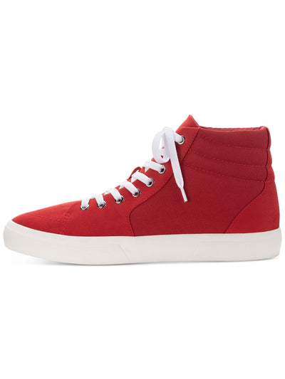 SUN STONE Mens Red Cushioned Jett Round Toe Platform Lace-Up Sneakers Shoes 11.5