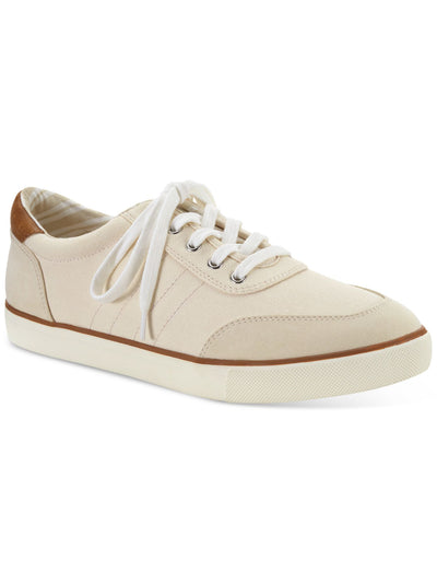 CLUBROOM Mens Ivory Lightweight Cameron Round Toe Lace-Up Sneakers Shoes 10.5 M