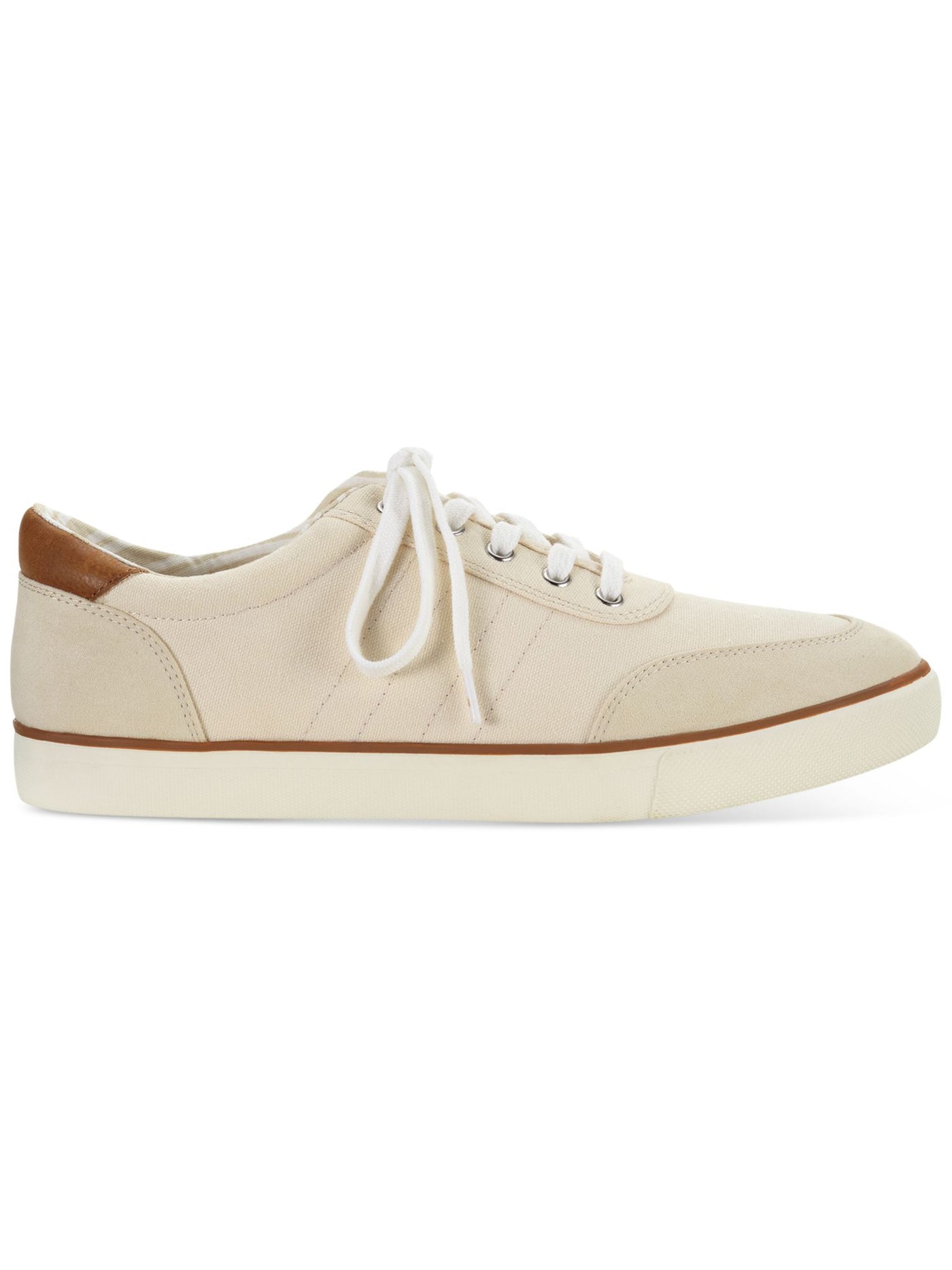 CLUBROOM Mens Ivory Lightweight Cameron Round Toe Lace-Up Sneakers Shoes 10.5 M