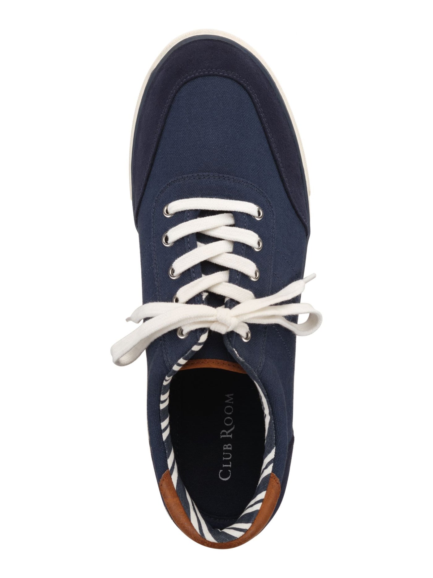 CLUBROOM Mens Navy Lightweight Padded Cameron Round Toe Lace-Up Sneakers Shoes 7.5 M