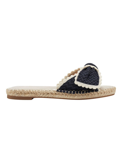 BANDOLINO Womens Navy Knit Bow Accent Padded Braylin Round Toe Slip On Espadrille Shoes 9 M