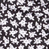 MICHAEL MICHAEL KORS Womens Black Floral Long Sleeve Surplice Neckline Faux Wrap Top