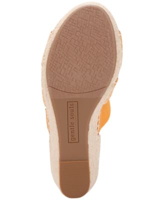 GENTLE SOULS KENNETH COLE Womens Orange Color Block 1 Platform Cushioned Arch Support Slip Resistant Charli Round Toe Wedge Zip-Up Espadrille Shoes M