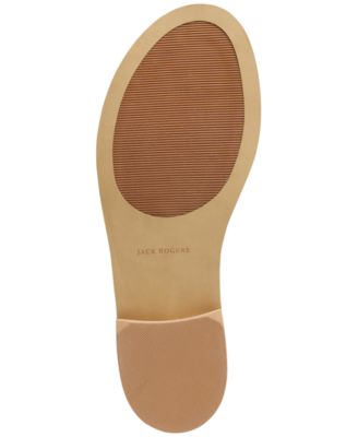 JACK ROGERS Womens Gold Patterned Cushioned Caroline Round Toe Slip On Leather Sandals Shoes M